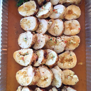 Grilled Salmon or Chicken Roulade
