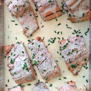 Grilled Salmon or Chicken Roulade